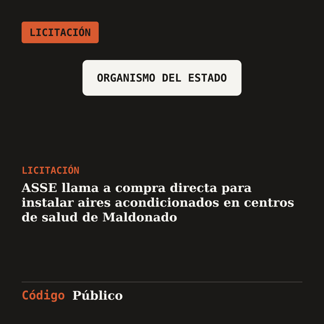 ASSE llama a compra directa para instalar aires acondicionados en centros de salud de Maldonado