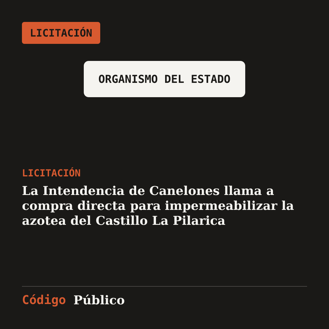 La Intendencia de Canelones llama a compra directa para impermeabilizar la azotea del Castillo La Pilarica