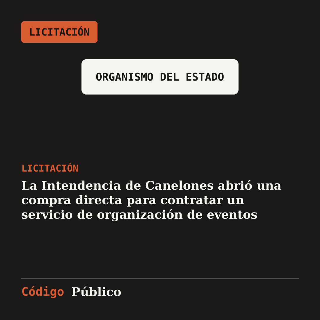 La Intendencia de Canelones abrió una compra directa para contratar un servicio de organización de eventos